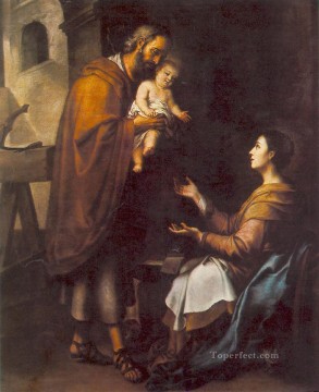  Sagrada Pintura Art%C3%ADstica - La Sagrada Familia 1660 Barroco español Bartolomé Esteban Murillo